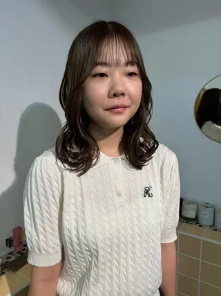 セミロング カラー sakura🌸 レイヤー/韓国ヘアのヘアスタイル