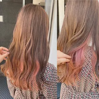 ロング カラー MR.GOOD MORNINGフジイのヘアスタイル