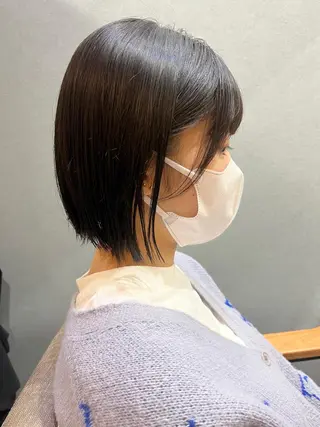 ミディアム カラー パーマ ヘアアレンジ メンズ キッズ ネイル マツエク・マツパ アイブロウ 久木原 ゆりのヘアスタイル