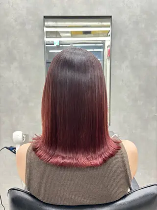 セミロング カラー すぐ巻ける縮毛矯正 🍀勝倉　麗のヘアスタイル
