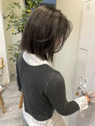 ショート 抜け感ボブ×パーマ |kazaneのヘアスタイル
