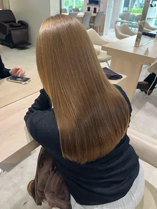 セミロング miki harukaのヘアスタイル