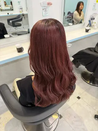 カラー 🇰🇷韓流暖色ヘア 🍒saaya🍒のヘアスタイル