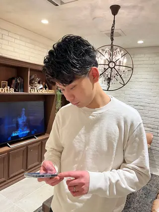 パーマ メンズ 橘 ゆきののヘアスタイル