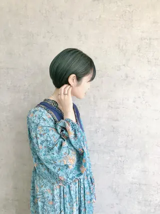 ショート カラー パーマ ヘアアレンジ メンズ キッズ ネイル マツエク・マツパ エビスザキレン／メン ズ／心斎橋🌳のヘアスタイル