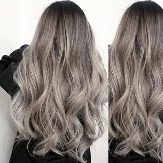 セミロング カラー ヘアアレンジ 韓国風×透明感カラー 髪質改善オタベシンヤのヘアスタイル