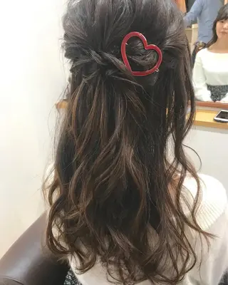 ロング ヘアアレンジ クニモトハルナ ボブ/柔らかカラーのヘアスタイル