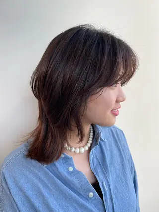 セミロング 🎀レイヤー/パーマ カラー/ai🎀のヘアスタイル