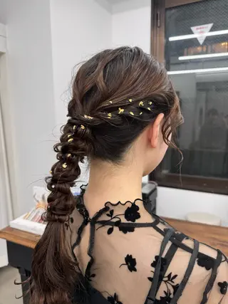 セミロング ヘアアレンジ ご予約は2月まで！ maho‪🐈🎀のヘアスタイル