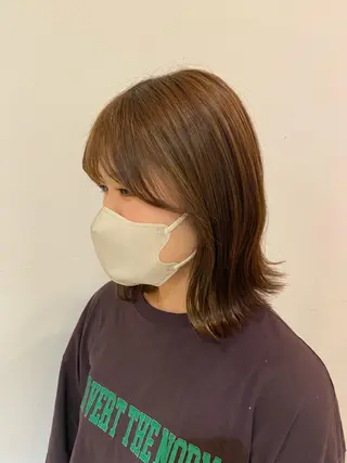 ミディアム 🫧顔周りカット 🫧樫村優香のヘアスタイル