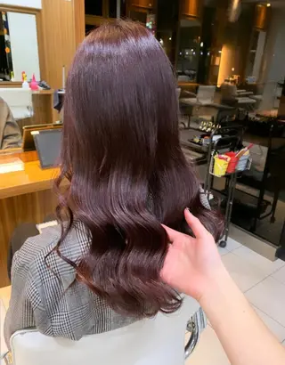 ロング カラー 脱白髪染め美容師 竹内涼乃のヘアスタイル