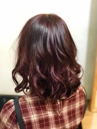 ミディアム カラー 美髪矯正 🌈髪質改善 山下のヘアスタイル