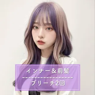 セミロング カラー ダブルカラー特化💍 tiam💍韓国ヘアのヘアスタイル