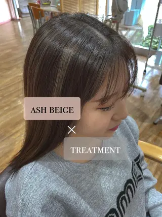 ミディアム カラー FELICE of hair 田口千尋のヘアスタイル