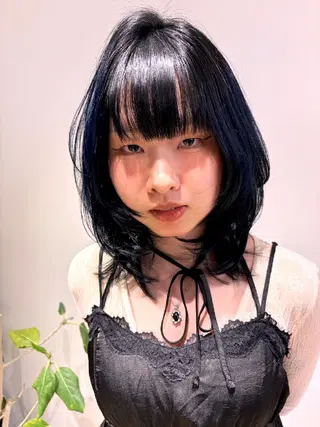 セミロング 山中 あるのヘアスタイル
