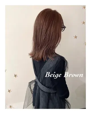ミディアム カラー 市川 千夏のヘアスタイル