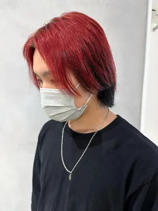 カラー メンズ 渋谷レイヤーカット/ 暖色艶カラー🩵高橋のヘアスタイル