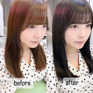 セミロング カラー 艶髪と透明感を ‼️/若林のヘアスタイル