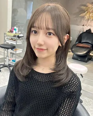 セミロング カラー ✨レイヤー/韓国 /✨ヘア山下　遥のヘアスタイル
