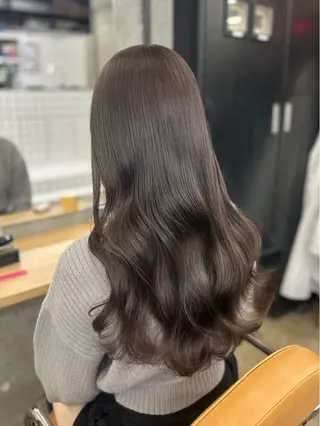 ロング カラー 🌷ラベンダーピンク 顔まわり🌷ねいろのヘアスタイル