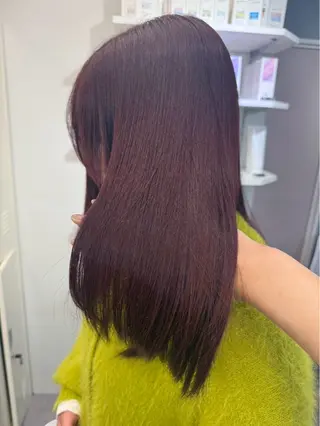 ミディアム カラー 韓国×髪質改善カラー 💎hinaのヘアスタイル