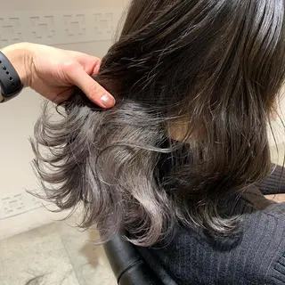 ミディアム カラー 早稲田/ショート/ 髪質改善/艶カラーのヘアスタイル