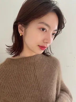 ミディアム カラー ヘアアレンジ ニュアンスヘア🌔 nanakoのヘアスタイル