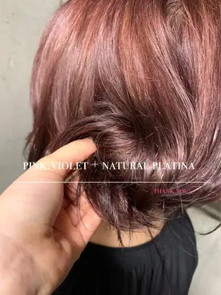 ミディアム カラー 🫧 みゆ🫧のヘアスタイル