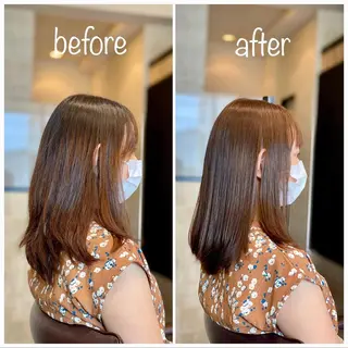 セミロング カラー 宮城 将大のヘアスタイル
