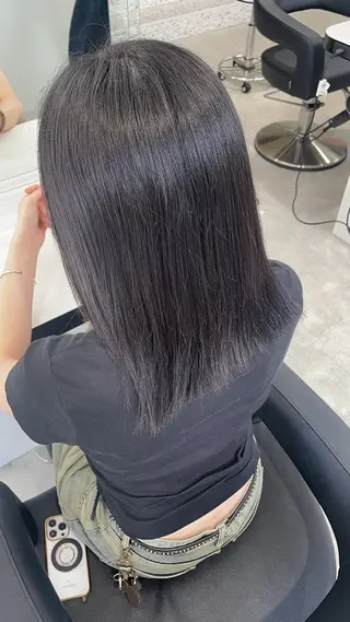 セミロング カラー 履歴修正屋さん／ ブロンド／ホワイトのヘアスタイル