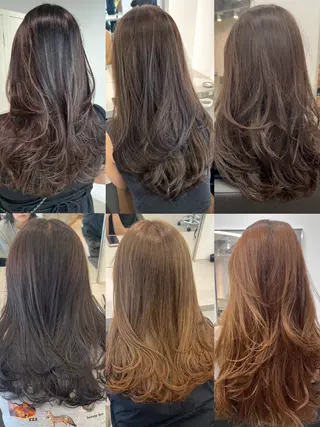 ロング カラー 艶ハイトーン‪‪🔆 ️️️安座間 希のヘアスタイル