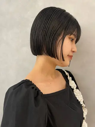 ショート カラー 🌼タッセルボブ/シ ョートmoeka🌼のヘアスタイル