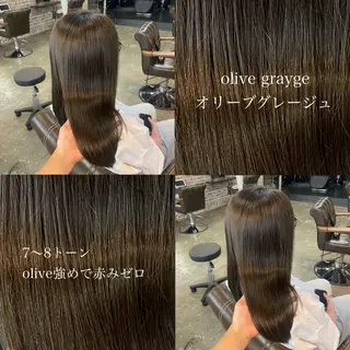 セミロング カラー 🧸顔周りカット /透明感🎀のヘアスタイル