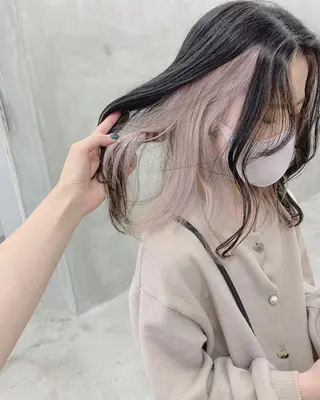 セミロング カラー 🐝 hachi🐝のヘアスタイル