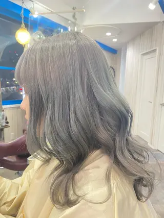 セミロング カラー くせ毛多毛特化 高橋　淳のヘアスタイル