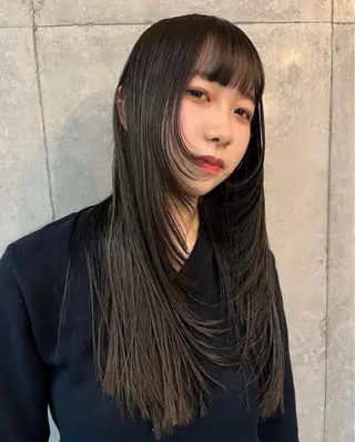 ロング レイヤーカット\ウル フ　chinatsuのヘアスタイル
