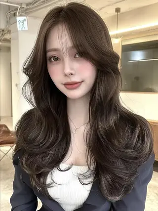 セミロング 🎀透明感カラー/ yuka🎀のヘアスタイル