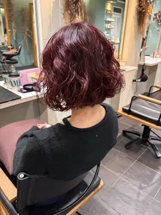 ショート カラー パーマ オーガニックカラー/ 表参道/ルカのヘアスタイル