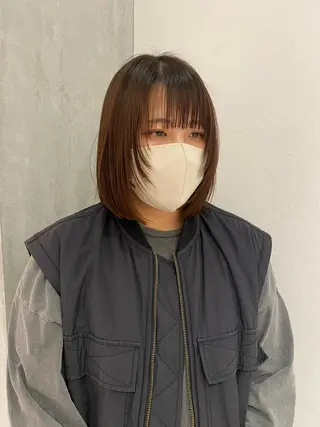 ミディアム いとう ほのかのヘアスタイル