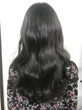 セミロング カラー ヘアアレンジ 白髪ぼかしハイライト バレイヤージュヤマトのヘアスタイル