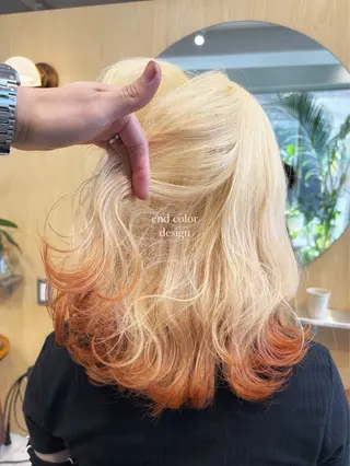 ミディアム カラー 🌈艶ハイトーン🌈 心を込めます🤝涼介のヘアスタイル