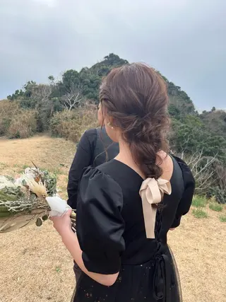 セミロング カラー ヘアアレンジ HIROKO / 透明感暖色カラー🎀のヘアスタイル