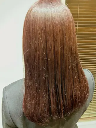 ロング カラー 赤み消しカラー/ レイヤー/柳澤優名のヘアスタイル