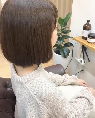ショート カラー クニモトハルナ ボブ/柔らかカラーのヘアスタイル