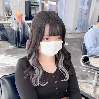 セミロング カラー ヘアアレンジ 🎀モテ暖色× エクステ🎀あかりのヘアスタイル