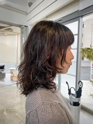 ミディアム パーマ topstylist ／ゆーきのヘアスタイル