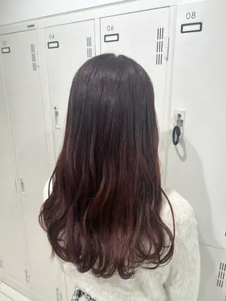 セミロング カラー 【暖色カラー特化】 中山由梨のヘアスタイル