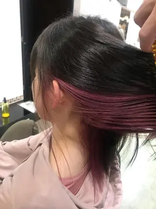 ミディアム カラー ヘアアレンジ 烏山 達也のヘアスタイル