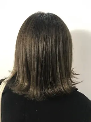 ミディアム カラー 西村あきや トレンド韓国ヘアのヘアスタイル