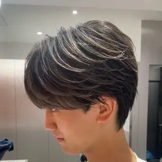 ショート メンズ新宿/縮毛/ ブリーチ/パーマのヘアスタイル